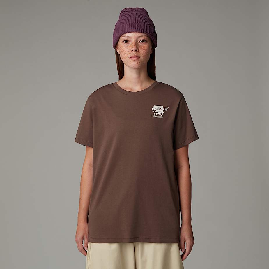Camiseta The North Face Relaxed Cartoon Mujer Marrom | NF0A89F1W