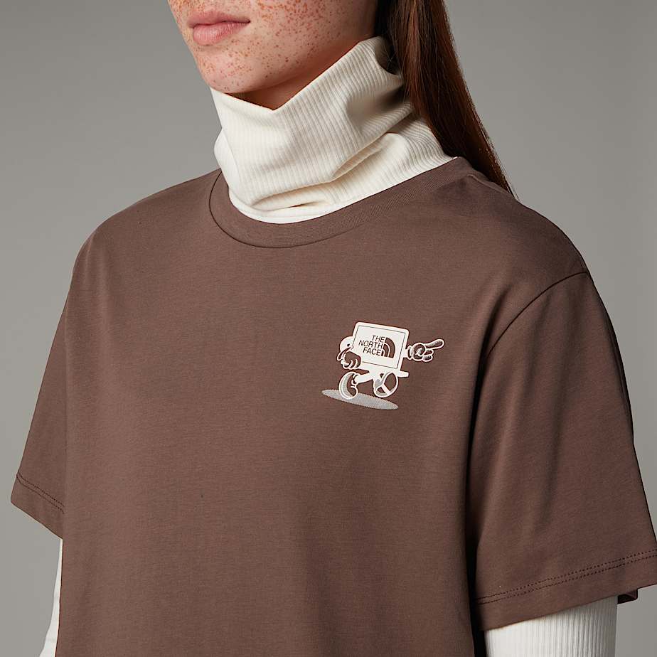 Camiseta The North Face Relaxed Cartoon Mujer Marrom | NF0A89F1W