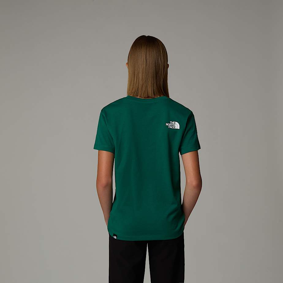 Camiseta The North Face Simple Dome Niños Verdes | NF0A77B1B