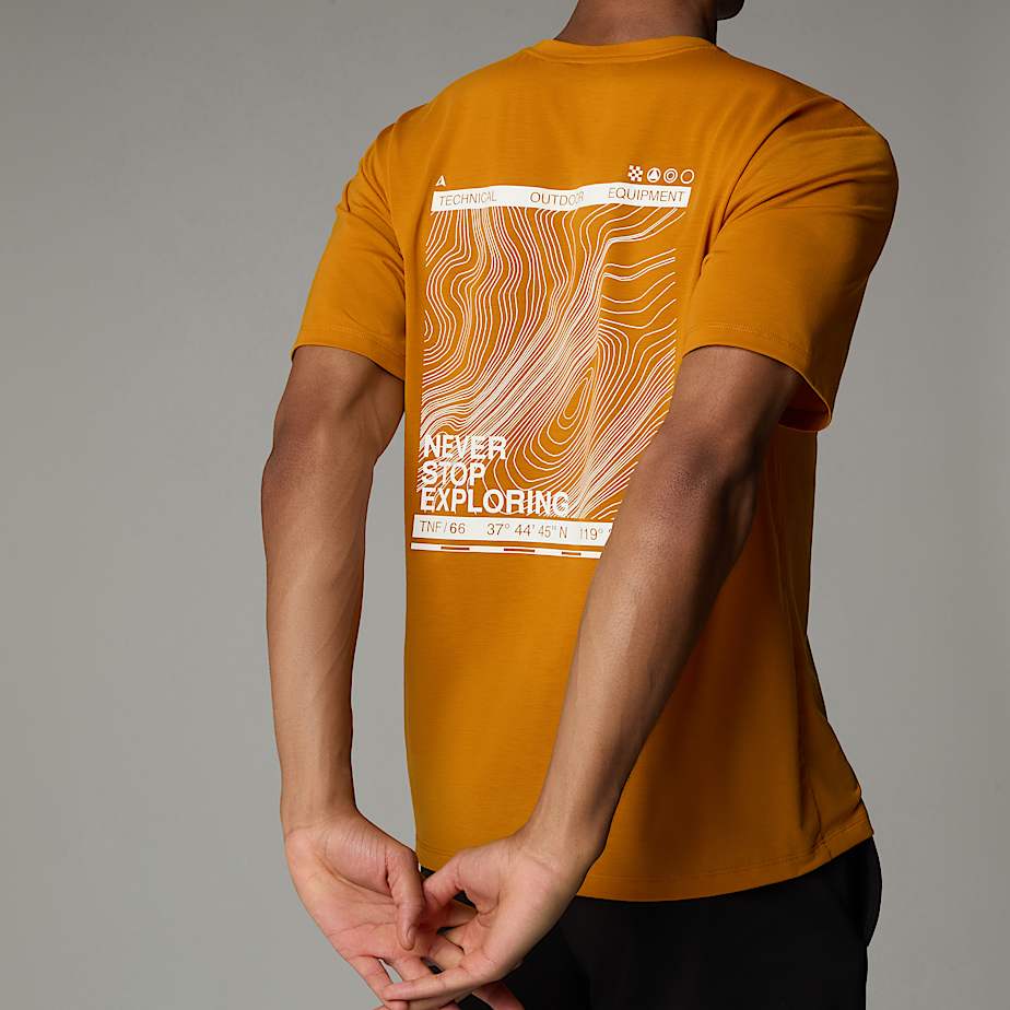 Camiseta The North Face Topographic Foundation Hombre Naranjas | NF0A47L8U