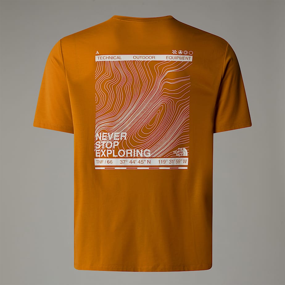 Camiseta The North Face Topographic Foundation Hombre Naranjas | NF0A47L8U