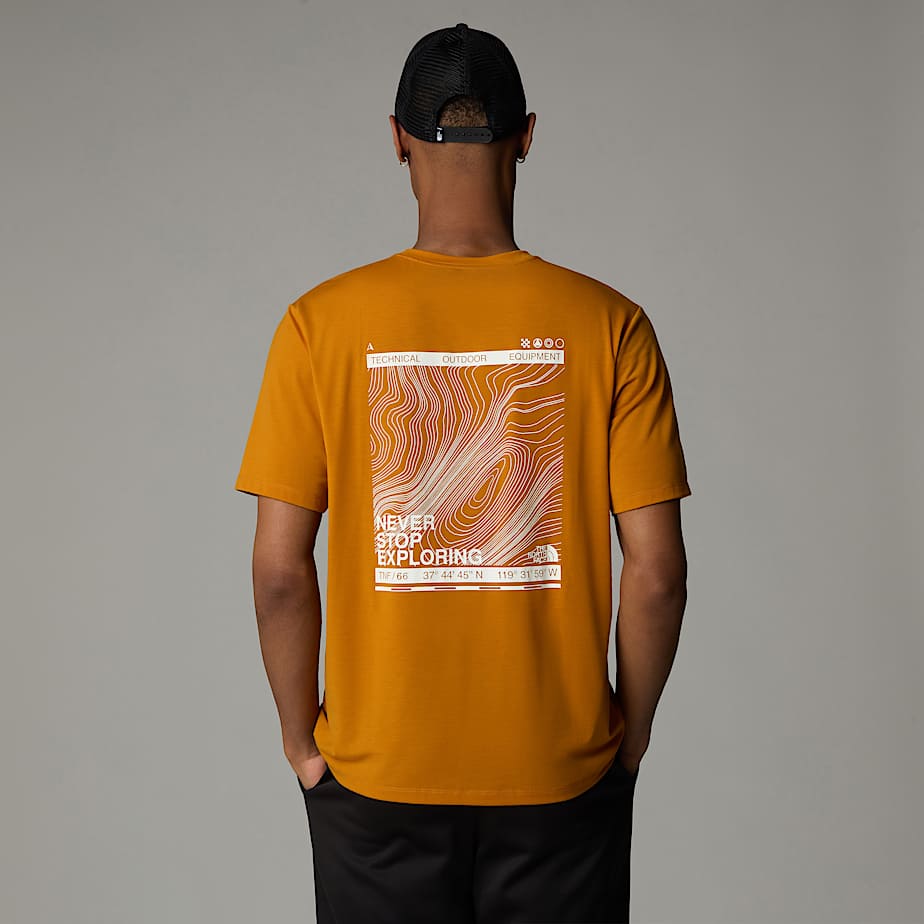 Camiseta The North Face Topographic Foundation Hombre Naranjas | NF0A47L8U