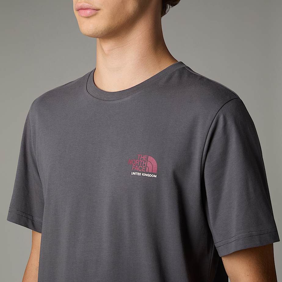 Camiseta The North Face UK Redbox Hombre Grises | NF0A25V9Q