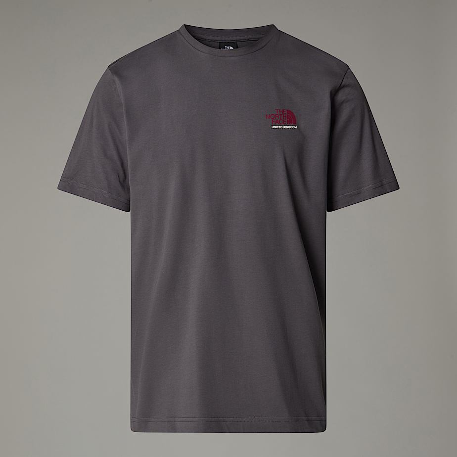 Camiseta The North Face UK Redbox Hombre Grises | NF0A25V9Q
