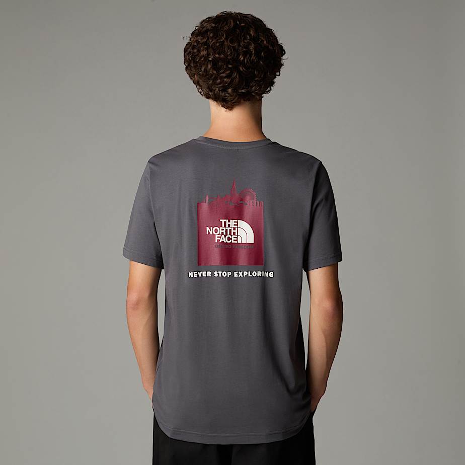 Camiseta The North Face UK Redbox Hombre Grises | NF0A25V9Q