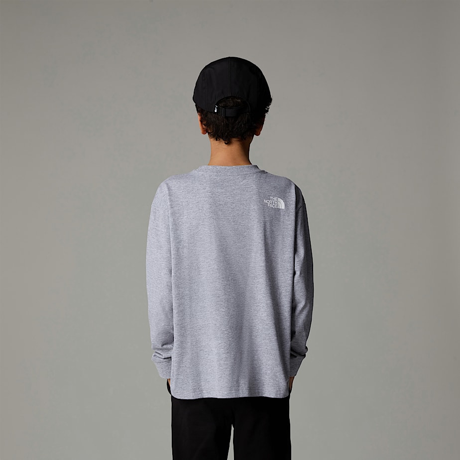 Camiseta The North Face Varsity Graphic Oversized Long-Sleeve Niños Grises | NF0A09O5H