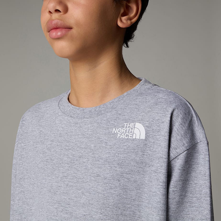 Camiseta The North Face Varsity Graphic Oversized Long-Sleeve Niños Grises | NF0A09O5H