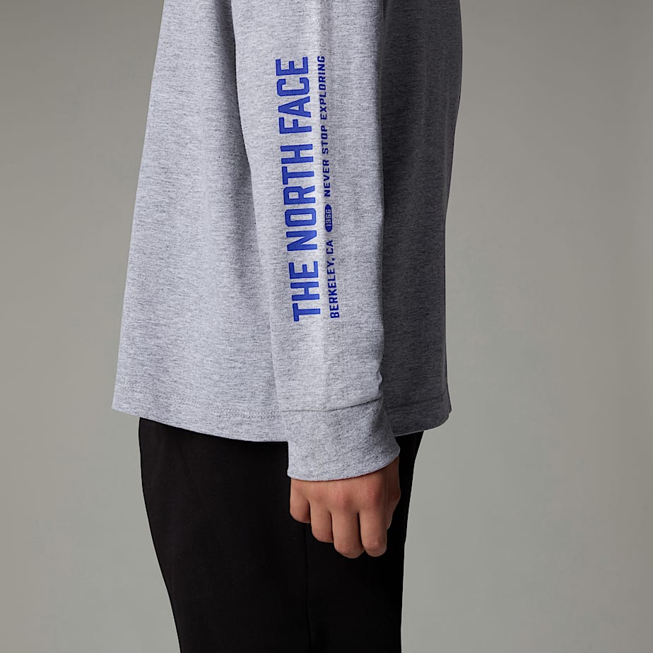Camiseta The North Face Varsity Graphic Oversized Long-Sleeve Niños Grises | NF0A09O5H