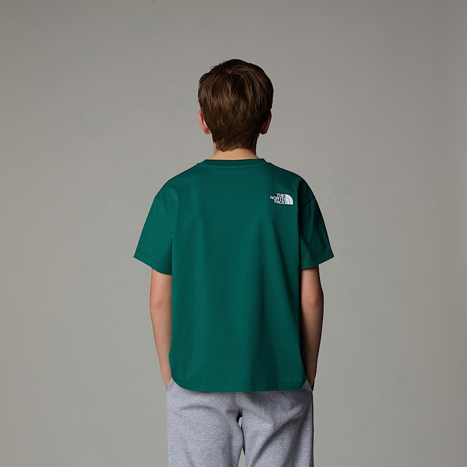 Camiseta The North Face Varsity Graphic Oversized Niños Verdes | NF0A04Q2A