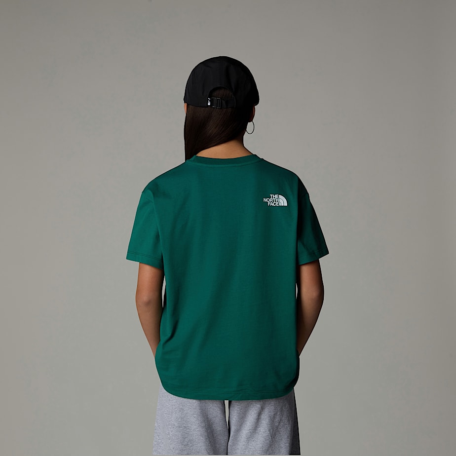 Camiseta The North Face Varsity Graphic Oversized Niños Verdes | NF0A04Q2A