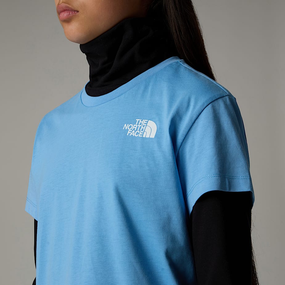 Camiseta The North Face Vertical Graphic Relaxed Niños Azules | NF0A14B7A