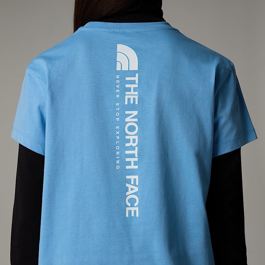 Camiseta The North Face Vertical Graphic Relaxed Niños Azules | NF0A14B7A