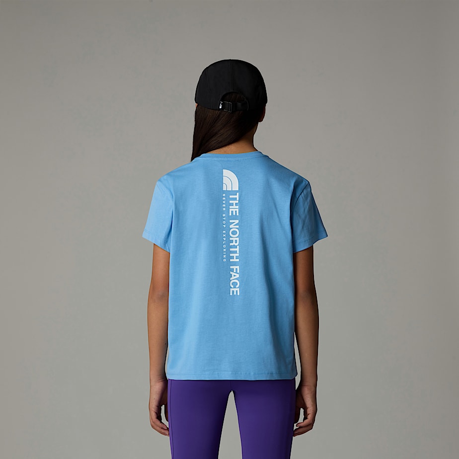 Camiseta The North Face Vertical Graphic Relaxed Niños Azules | NF0A14B7A