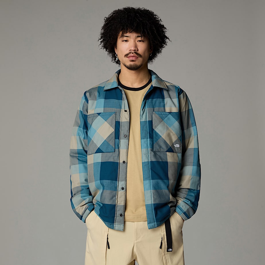 Chamarras The North Face Afterburner Insulated Flannel Hombre Azul Marino | NF0A36W1P
