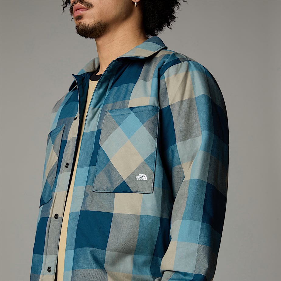 Chamarras The North Face Afterburner Insulated Flannel Hombre Azul Marino | NF0A36W1P