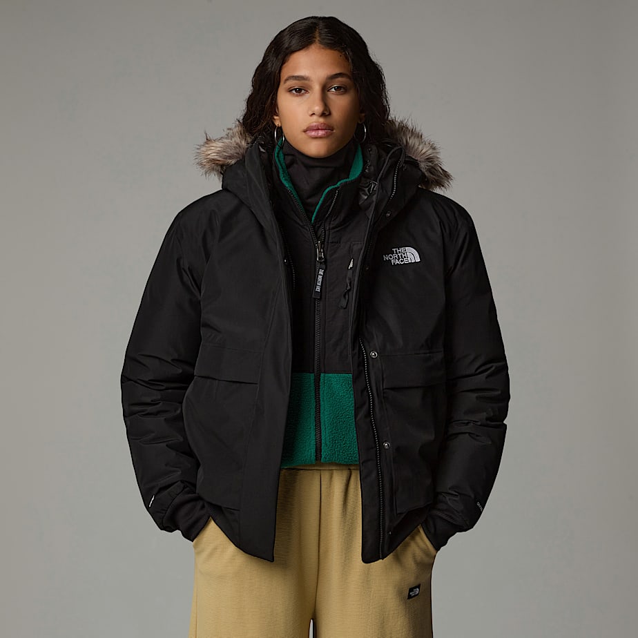 Chamarras The North Face Arctic Bomber Mujer Negros | NF0A66S4O