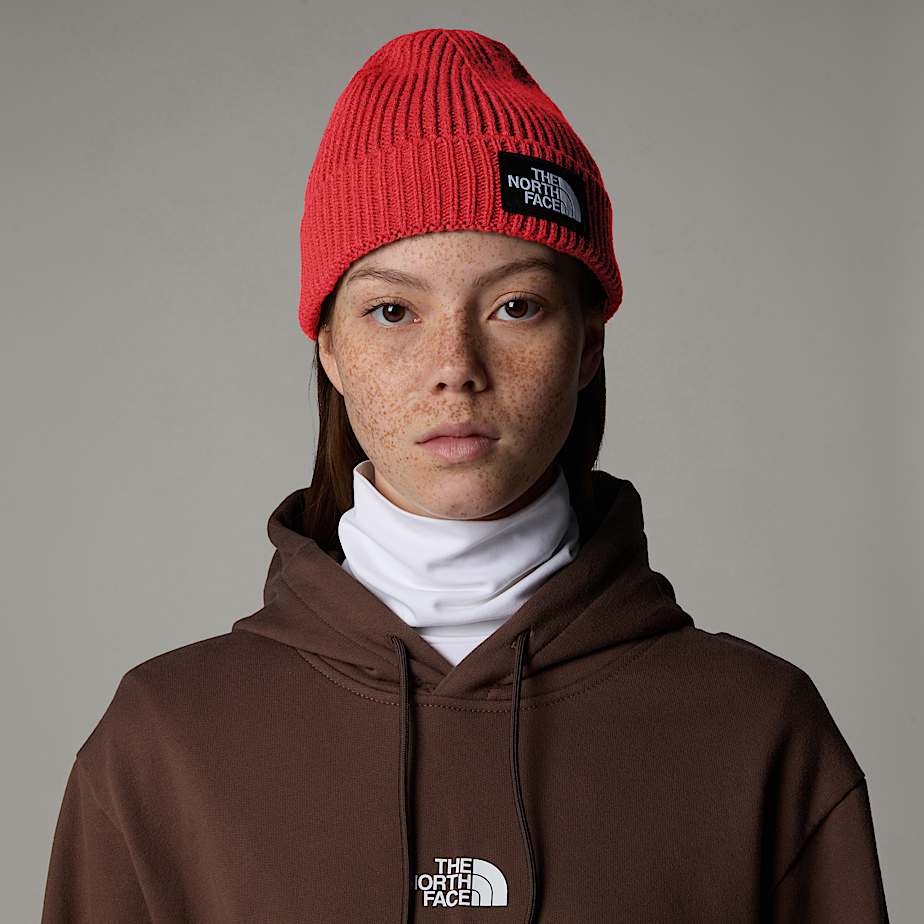 Gorro The North Face Logo Box Cuffed Mujer Rojos | NF0A19R7S