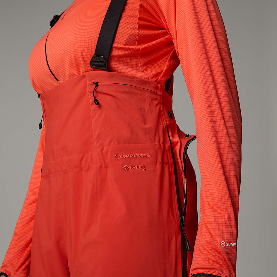Pantalones Babero The North Face Summit Pumori GORE-TEX® Pro Mujer Rojos | NF0A42J7F