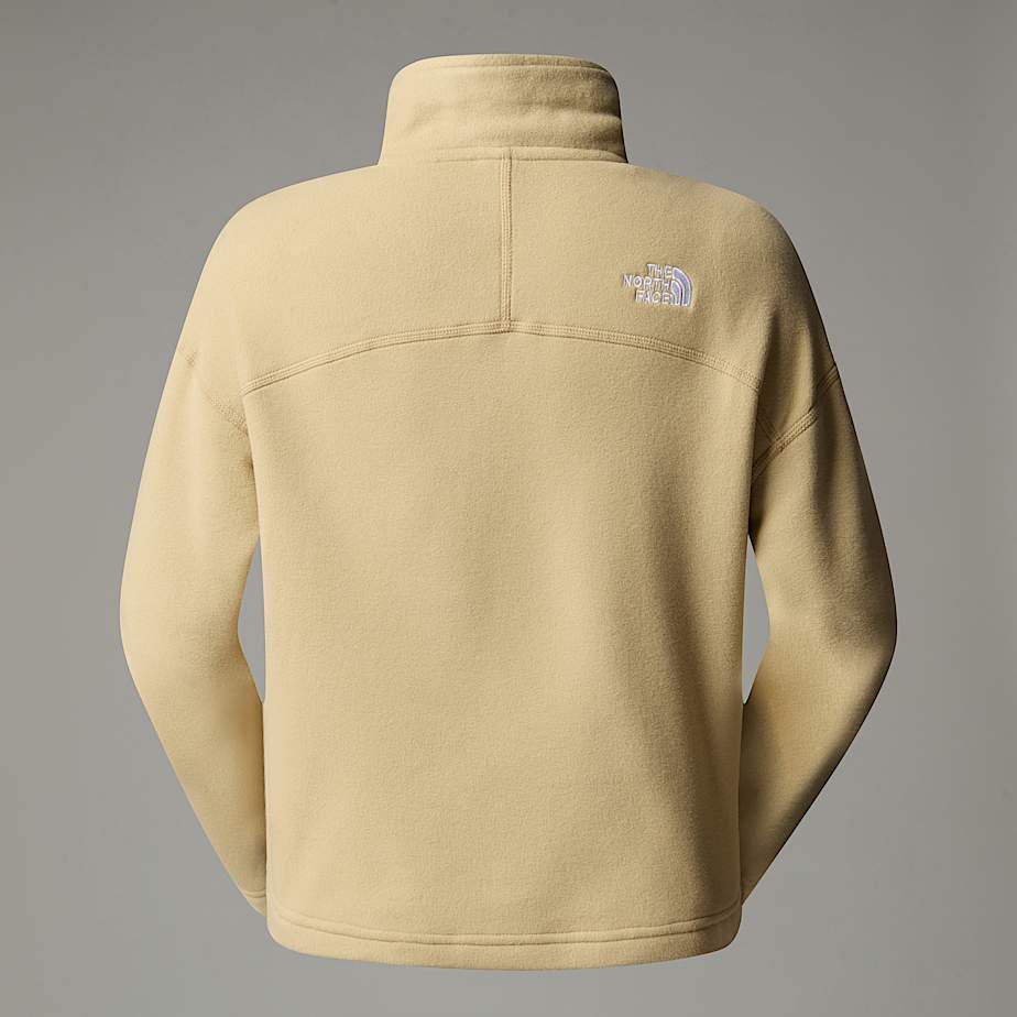 Pullover The North Face 100 Glacier Cropped 1/4 Zip Fleece Mujer Kaki | NF0A80P1Z