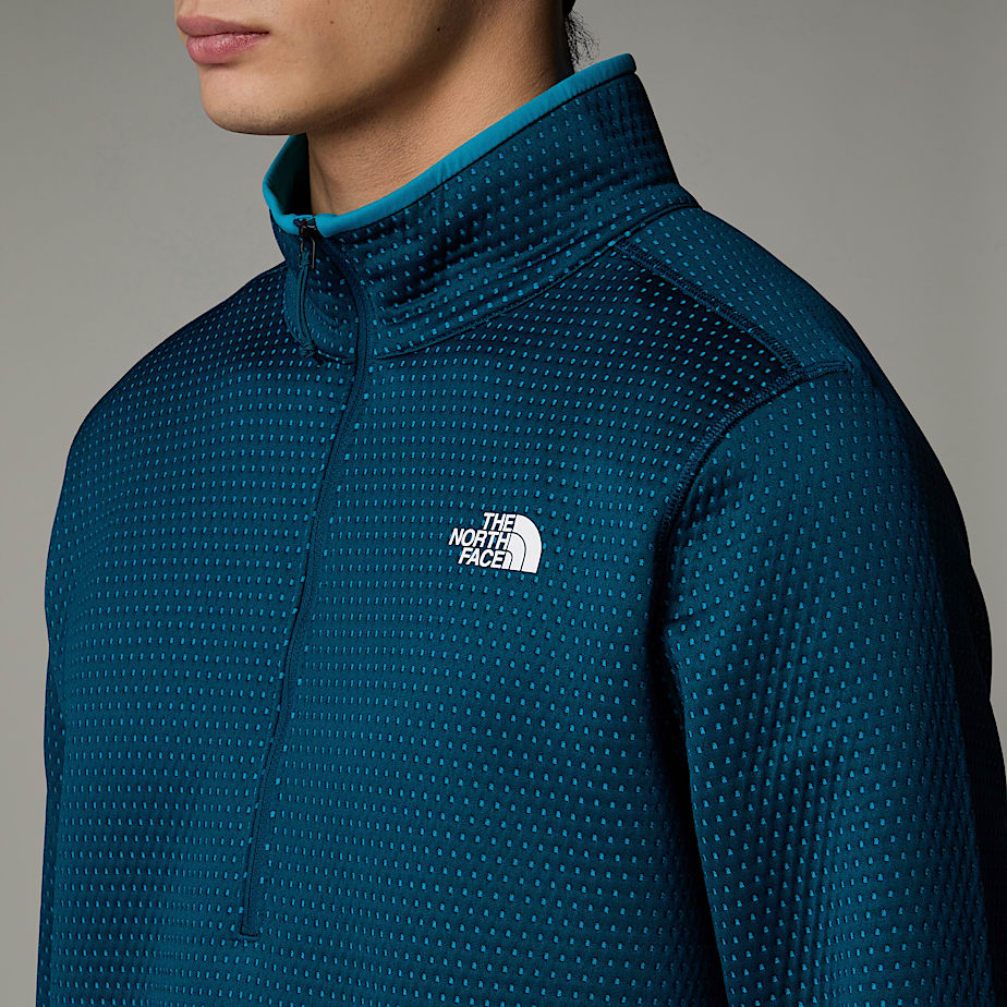 Pullover The North Face Vertical Thermal 1/4 Zip Fleece Hombre Azul Marino | NF0A16J2R