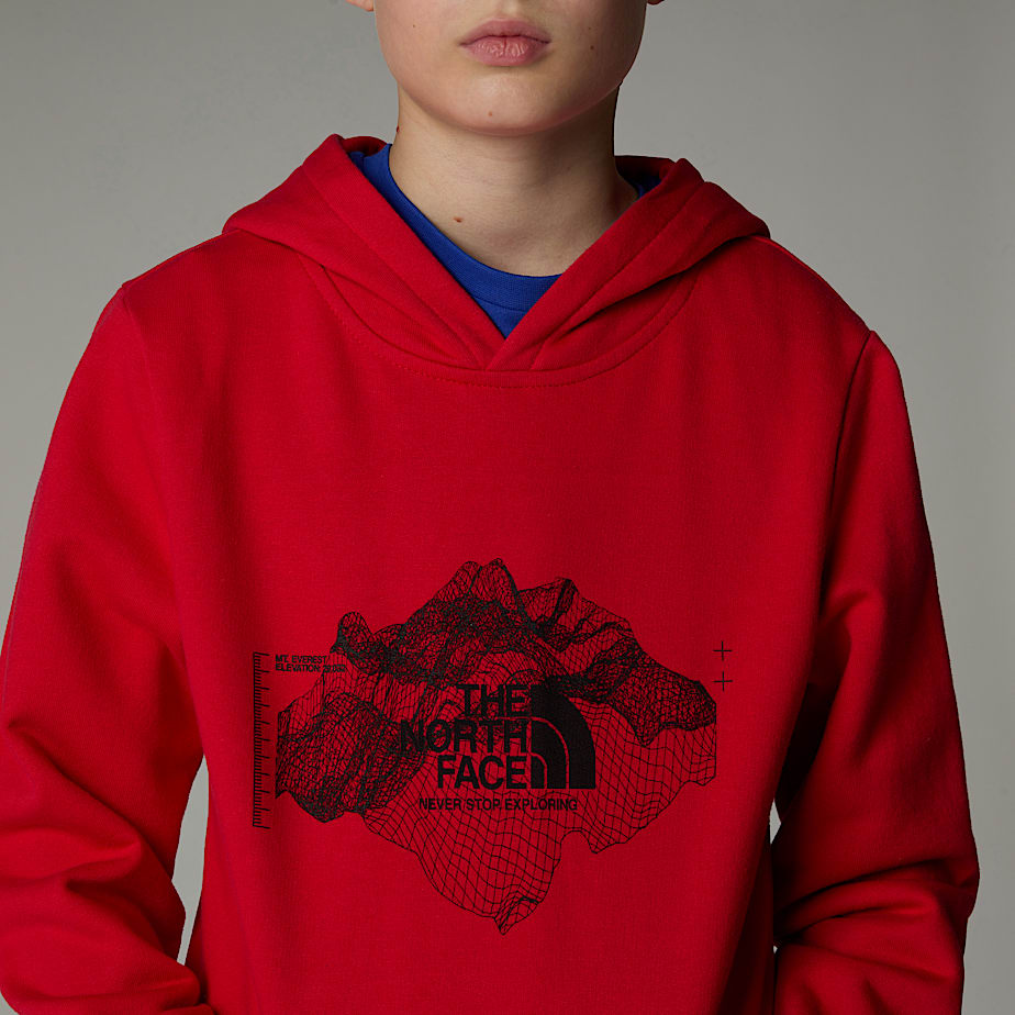 Sudadera con Capucha The North Face Topographic Niños Rojos | NF0A58I9F