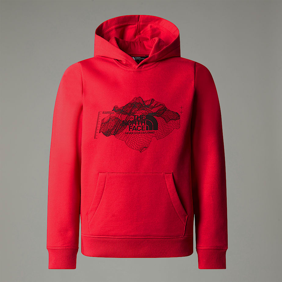 Sudadera con Capucha The North Face Topographic Niños Rojos | NF0A58I9F