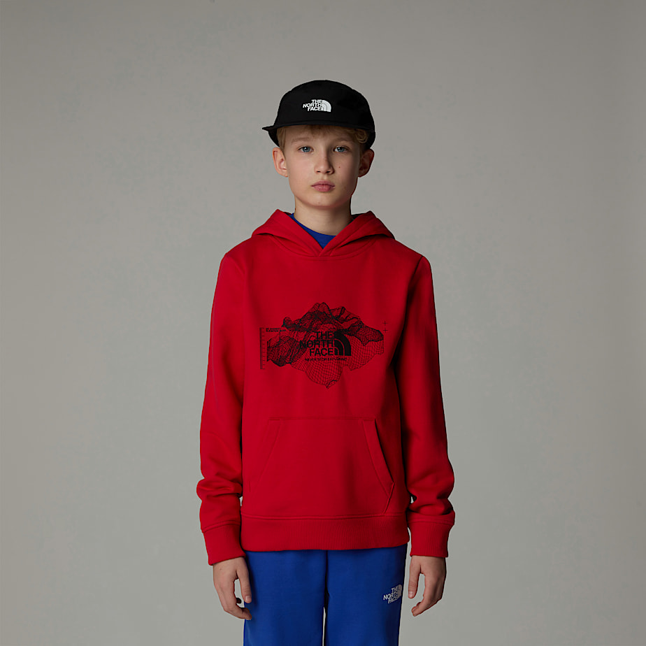 Sudadera con Capucha The North Face Topographic Niños Rojos | NF0A58I9F